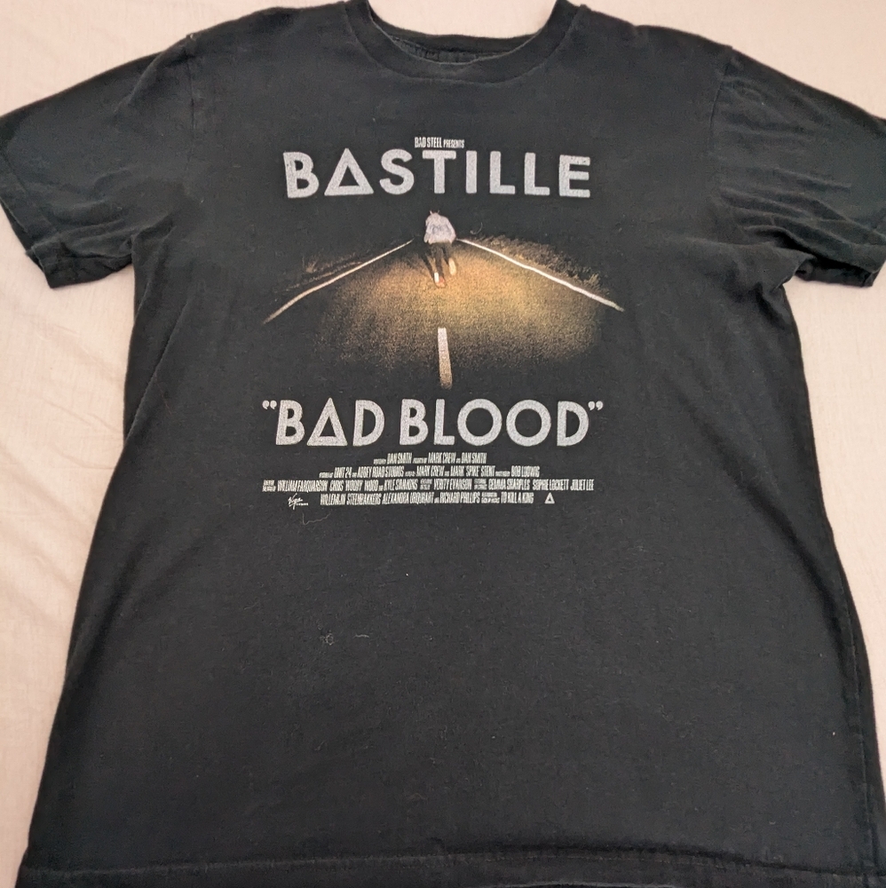 Bastille Vintage 2014 Bad Blood Black Tee Size Small